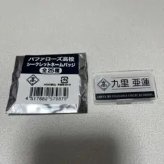 オリックス バファローズ高校 シークレットネームバッジ 九里亜蓮