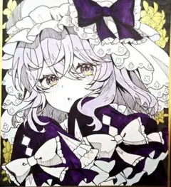 ★オリジナル手描きイラスト★原画一点物★小色紙★ミニ色紙★No.4★