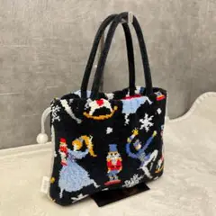 極美品☆フェイラー トートバッグ 巾着 ブラック クリスマス カスノワゼット