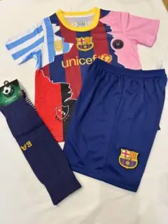 120cm 【限定】コラボモデル　メッシ10番　子供サッカーユニフォームセット
