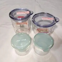 パイレックス・iwaki・耐熱容器・ 4個セット