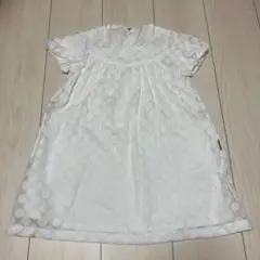 COMME CA ISM 半袖ドット柄ワンピース110
