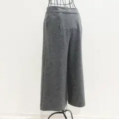 クミキョク ワイドパンツ M グレー シンプル ベーシック 上品 綺麗め 毛混