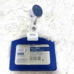 新品未使用✨名札 IDカードホルダー リール式 青 ブルー 定期入れ