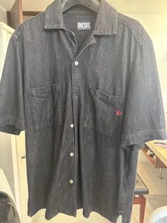 DIESEL ダークデニム 半袖シャツ