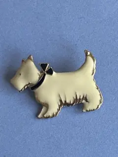 テリア ブローチ 犬 ドッグ リボン