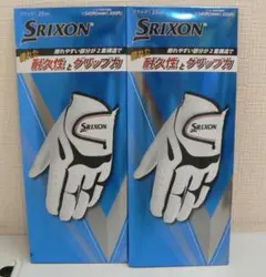 ●SRIXON ゴルフグローブ 23cm ブラック 2個セット
