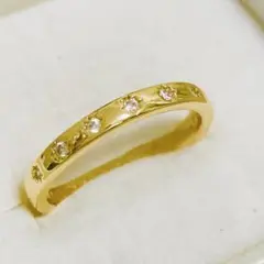 K18 ハーフエタニティ調のリング