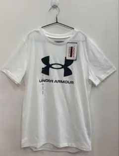 残1　タグ付き　アンダーアーマー　YXL　ホワイト　Tシャツ　ロゴT　160㎝