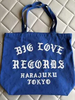 BIG LOVE RECORDS トートバッグ　ブルー