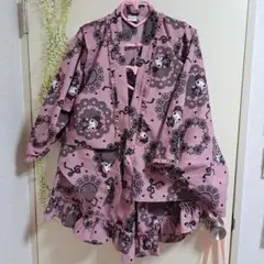 サンリオキャラクターズ☆マイメロの甚平 ピンク フリル付き