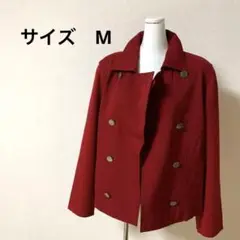 ワイン色 ジャケットカーディガン 異素材使い
