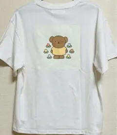 ミッフィー半袖Tシャツトップスボリス熊くまバックプリントテディベア