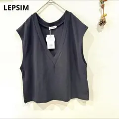 LEPSIM トップス カットソー　ノースリーブ　ブラック 未使用