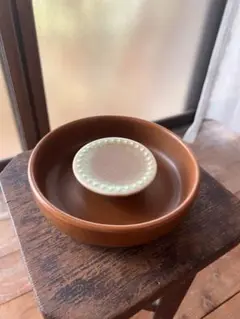 白山陶器　ブラウン灰皿