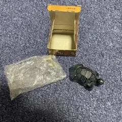 【レトロ】南部鉄器 岩鋳 [ ミノカメ ] 縁起物 朱肉 置物
