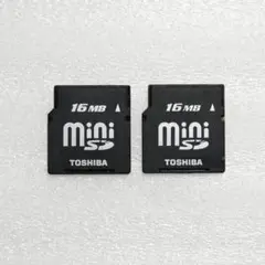 東芝 miniSDカード 16MB 2枚 セット