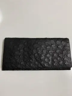 OSTRICH オーストリッチ レザー 長財布 黒