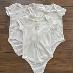 ロンパース ボディースーツ ベビー肌着 半袖 80cm 3点セット