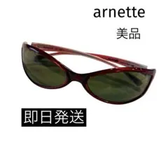 メンズ　サングラス　アーネットarnette レッド 赤色　 キャットアイ　美品