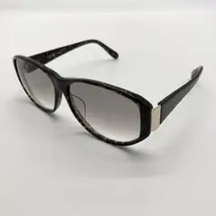【極美品】 CELINE サングラス ロゴプレート マーブル べっ甲 黒