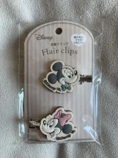 ディズニー　ミッキーマウス　ミニーマウス　ヘアクリップ