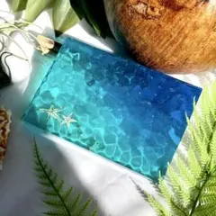 オーシャンアート　アクセサリートレイ　インテリア雑貨　海の置き物　夏