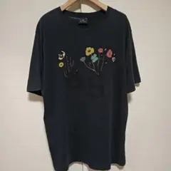 ポールスミス フラワーTシャツ 紺 XL ドクロ 花柄