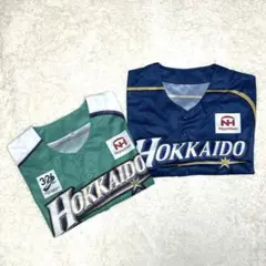 北海道日本ハムファイターズ　応援ユニフォーム　配布ユニフォーム 2枚　青　緑