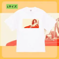 n734【新品未使用】プリント Tシャツ レトロカー 女性 メンズ Lサイズ