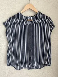 レディース ストライプ 半袖シャツ size.M