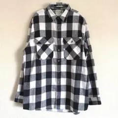 シアーズ　白黒ネルシャツ　フィールドマスター　90sビンテージ　USA製　XL