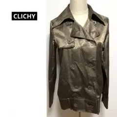 レトロ【クリッシー 】CLICHY メタリック薄手ジャケット　Mサイズ