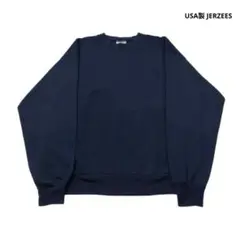 USA製 90s JERZEES 薄手のスウェット トレーナー 紺　無地　L