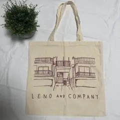 リノ　LENO AND COMPANY アトリエ　ロゴ　トートバッグ　生成り