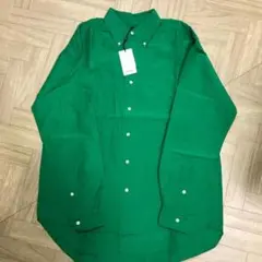 47009 LENO　シャツ　グリーン チュニック丈　半額