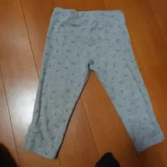 小花柄グレーコットンボトムス　110センチ