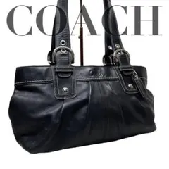 コーチ COACH 0975 トートバッグ 肩掛け オールレザー 黒 ブラック