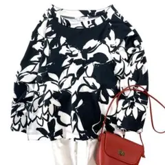 極美品♪DoCLASSE ダブル編みジャージー カフドボートネックトップス