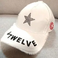 V12 ヴィトゥエルブ 帽子 星　白