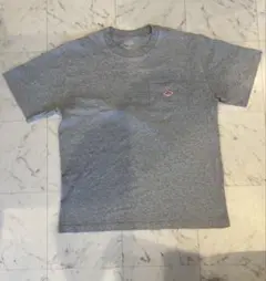 DANTON ダントン ポケット付き ロゴTシャツ グレー Lサイズ