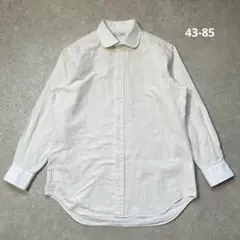 【極美品】メーカーズシャツ鎌倉シャツ ラウンジカラー クレリックシャツ43-85