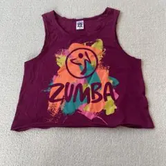Zumba クロップドタンクトップ ワインレッド
