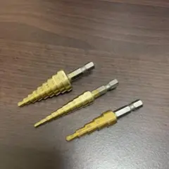 ステップドリル 六角軸 タケノコ 3本セット