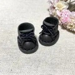 ミニチュアひも靴⑦（ダークグレー）オビツ11 10cmぬい靴