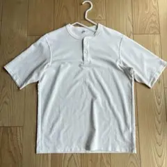 UNIQLO ドライワッフルヘンリーネックTシャツホワイト・カーキセット