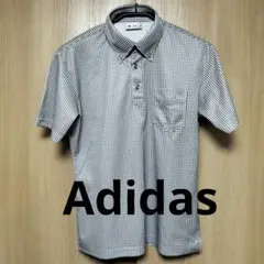 adidas チェック柄 ポロシャツ Ｍサイズ
