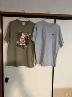 DisneylandドワーフTシャツとadidasグレーTシャツセット