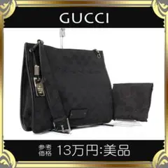 【全額返金保証・送料無料】グッチのショルダーバッグ・正規品・美品・GGキャンバス