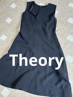 美品Theory セオリー/高級感/ブラック /ノースリーブワンピース/サイズ0